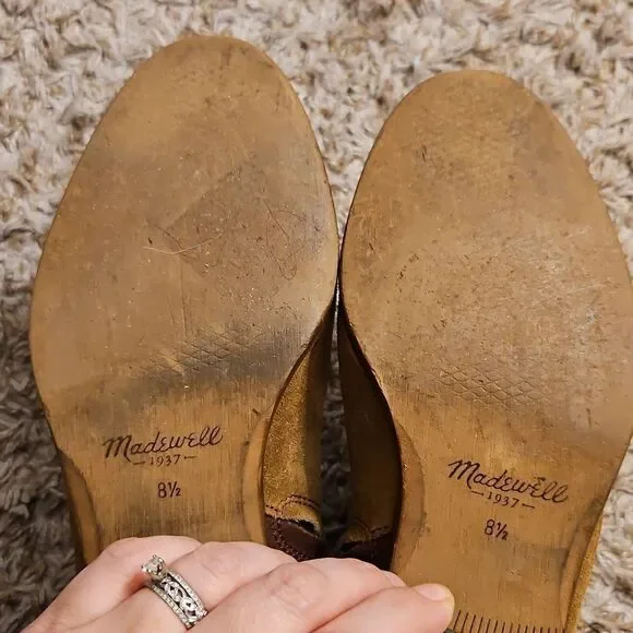 Madewell Leather & Suede Ankle Boots – Size 8.5 - Picture 10 of 11